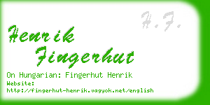 henrik fingerhut business card